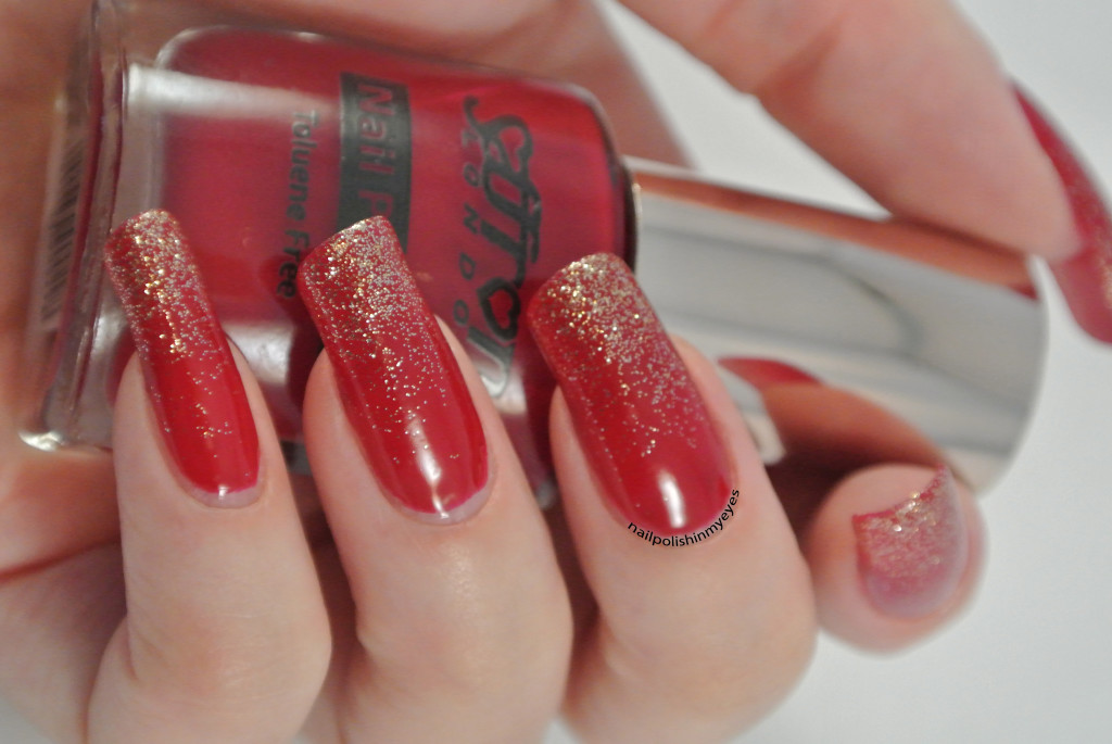 Red and Gold Glitter Nail Art Tutorial - wide 6