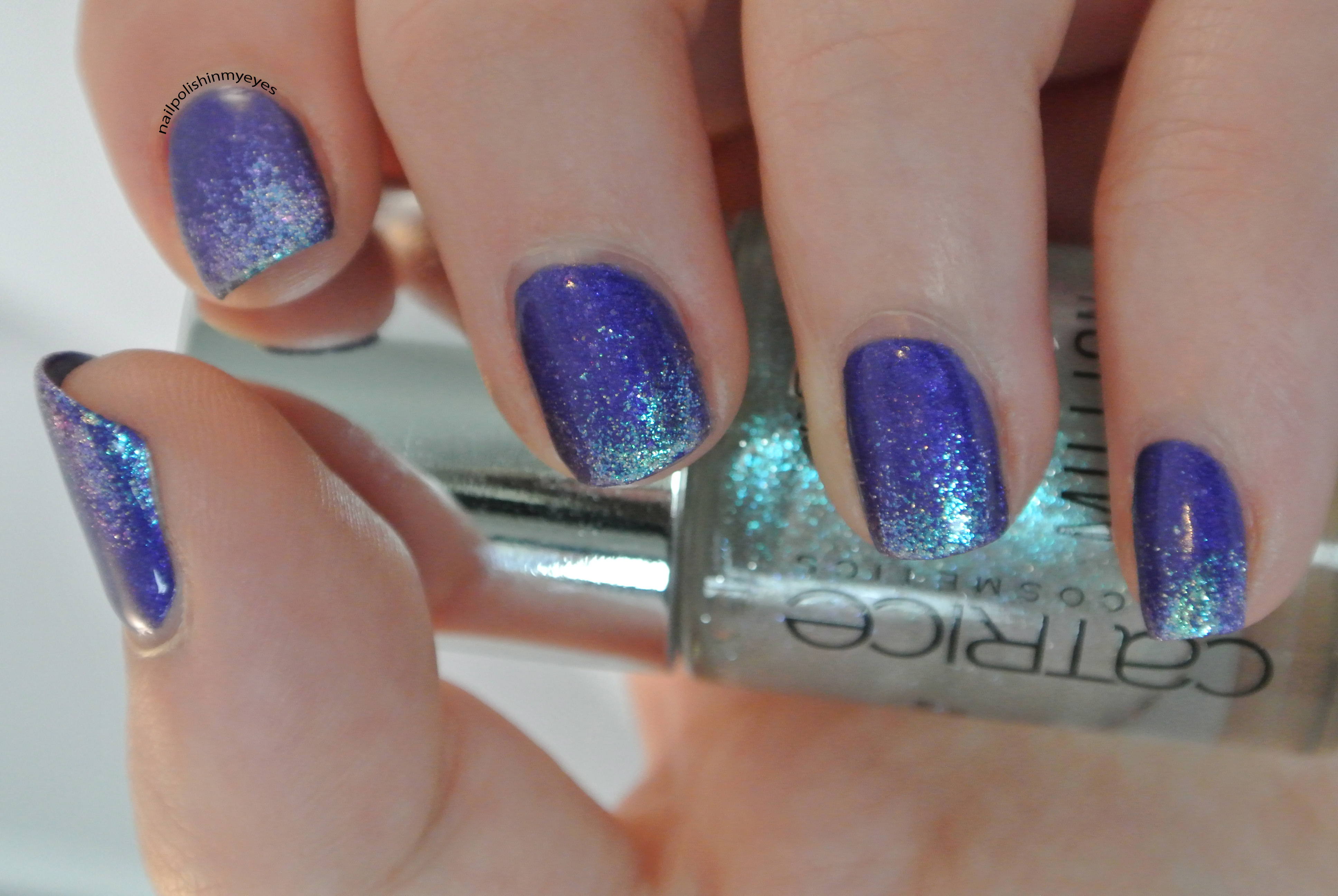 5. Purple and Blue Glitter French Tip Nails - wide 5