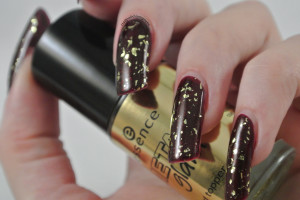 Dark Red & Gold Top Coat