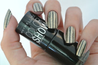 Gold Glitter & Black Stripes