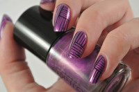 Purple & Black Pattern Stripes